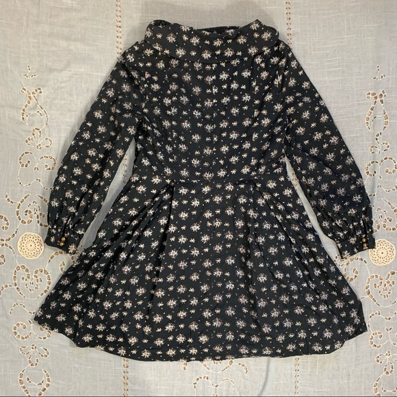 Retro vintage style floral coat with plaid lining - Picture 14 of 16